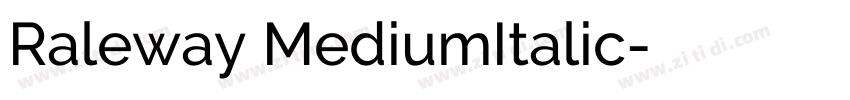 Raleway MediumItalic字体转换